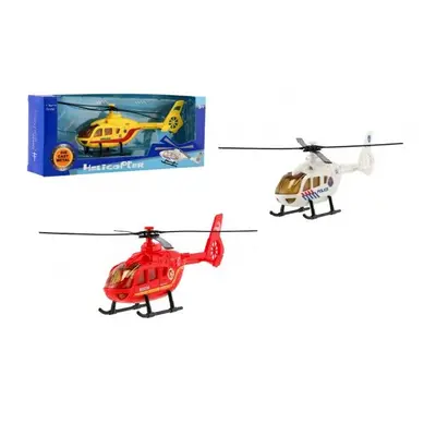 Fém/műanyag mentőhelikopter/helikopter 18 cm