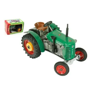 Traktor Zetor 25A zöld kulcsos fém 15cm 1:25 Kovap dobozban