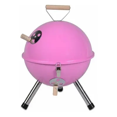 Faszenes grill kerek Mini BBQ Pink