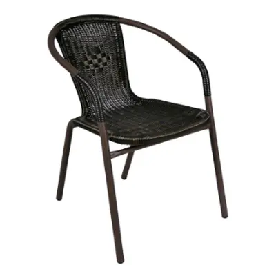 GARTHEN Kerti rattan szék 73x53x60 cm sötétbarna