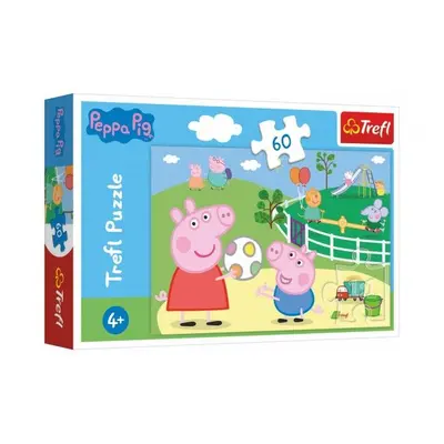 Puzzle Peppa malac és barátai 33x22cm 60 db doboz 21x14x4cm