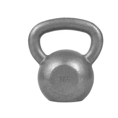 Gorilla Sports Kettlebell súlyzó öntöttvas 28 kg szürke