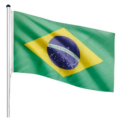 FLAGMASTER® Zászló rúddal Brazil BRA 650 cm