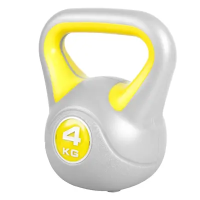 Gorilla Sports Kettlebell súlyzó vinyl 4 kg sárga