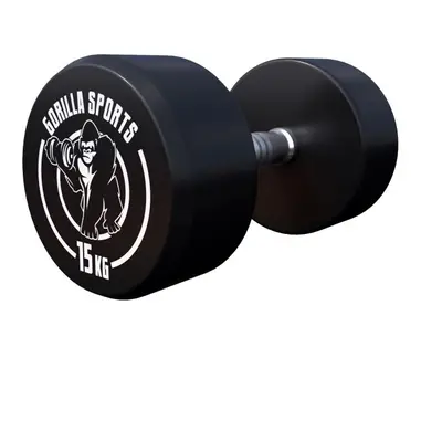 Gorilla Sports Egykezes súlyzó fekete/fehér 15 kg