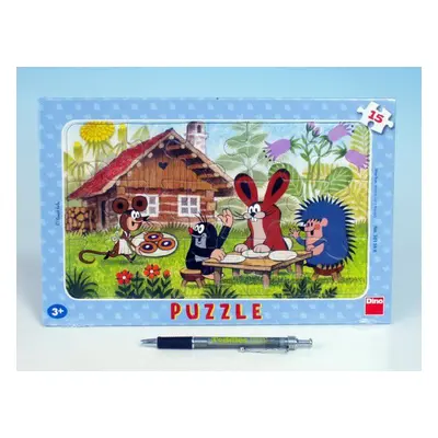 Táblás puzzle Vakond egy látogatáson 29,5x19 cm 15 db