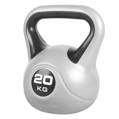 Gorilla Sports Kettlebell súlyzó vinil 20 kg fekete