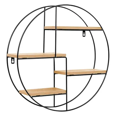 STILISTA Fali kör alakú polc 48 x 48 x 12 cm világos fa