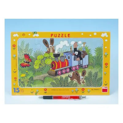 Puzzle Vakond és mozdony 29,5 x 19 cm 15 db