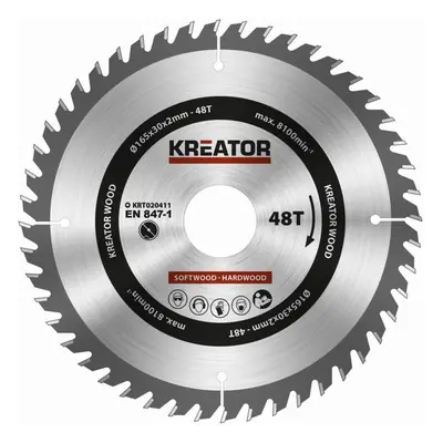 Kreator Fűrésztárcsa fa vágására 165 mm 48 T