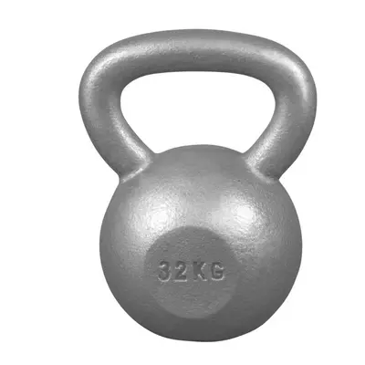 Gorilla Sports Kettlebell súlyzó öntöttvas 32 kg szürke