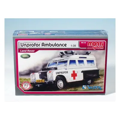 Építőkészlet Monti 35 Unprofor Ambulance Land Rover 1:35