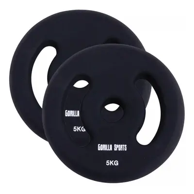 Gorilla Sports Súlytárcsa szett fekete 2 x 5 kg