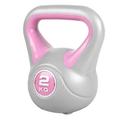 Gorilla Sports Kettlebell súlyzó vinil 2 kg rózsaszín