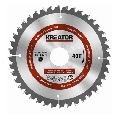 Kreator Univerzális körfűrész tárcsa 160 mm 40 T