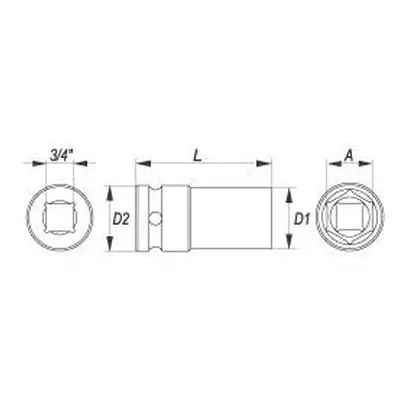 Cattara Hatszögletű dugókulcs 3/4 30 mm CrMo