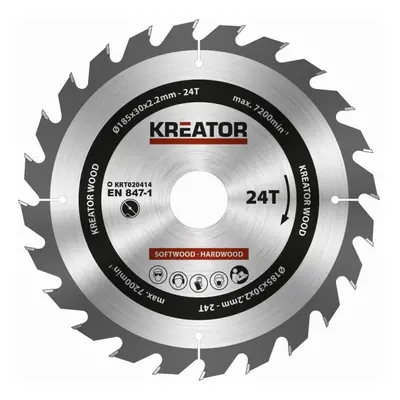 Kreator Fűrésztárcsa fa vágására 18,5 cm 24 T