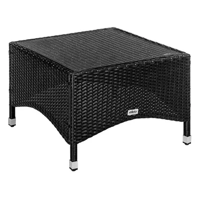 STILISTA Kerti asztal 58 x 58 cm polyrattan fekete