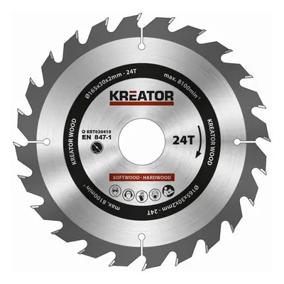 Kreator Körfűrész tárcsa fa vágására 165 mm