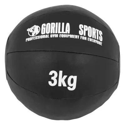 Gorilla Sports Medicinlabda 3 kg fekete