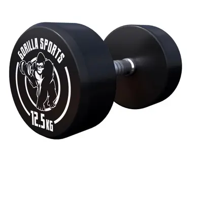 Gorilla Sports Egykezes súlyzó fekete/fehér 12,5 kg