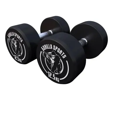 Gorilla Sports Kerek gumi súlyzók 2 x 12,5 kg