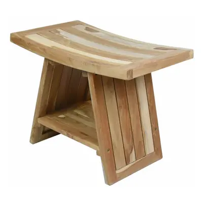 DIVERO Szék tömör teak 60 x 35 x 45 cm natúr