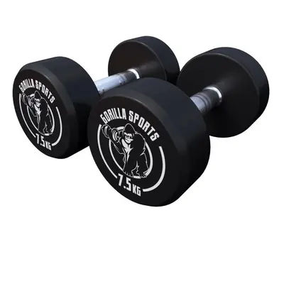 Gorilla Sports Kerek gumi súlyzók 2 x 7,5 kg