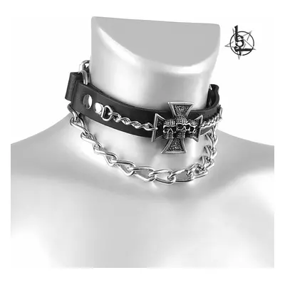 Gallér/ choker (cipő heveder) Triple Skull cross