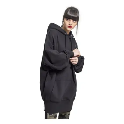 kapucnis pulóver női - Long - URBAN CLASSICS - TB2233 - black