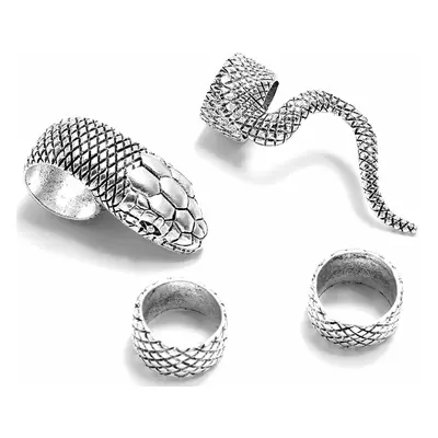 Gyűrűk (4 darabos szett) JEWELRY & WATCHES - Metal Snakes