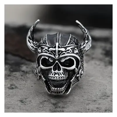 Gyűrű NORDIC GOD OF WAR VIKING WARRIOR SKULL