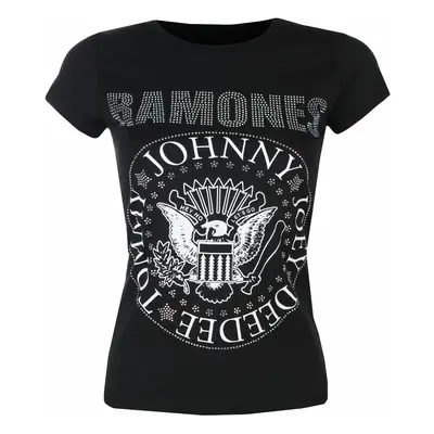 metál póló női Ramones - Presidential Seal Diamante - ROCK OFF - RATS56LB