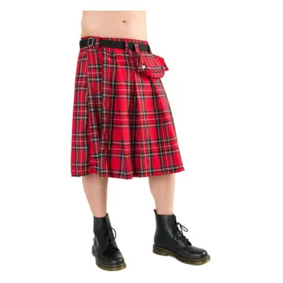 skót szoknya férfi Black Pistol - Short Kilt Tartán Red - B-2-10-060-04