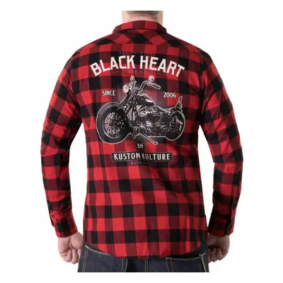 Férfi ing BLACK HEART - MOTORCYCLE - PIROS