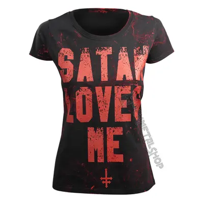 hardcore póló női - SATAN LOVES ME - AMENOMEN - OMEN057DA ALLPRINT RED