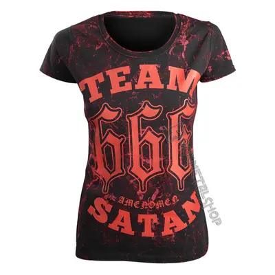 hardcore póló női - TEAM SATAN - AMENOMEN - OMEN082DA ALLPRINT RED