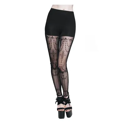 Női nadrág (leggings) DEVIL FASHION - Witchy Lich Gothic Stretchy Mesh Panel