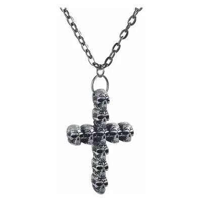 Medál nyaklánc PUNK CROSS KOPONYA PENDANT