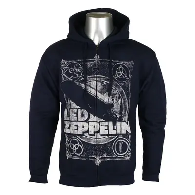 kapucnis pulóver férfi Led Zeppelin - Navy - NNM - RTLZEZHNVIN