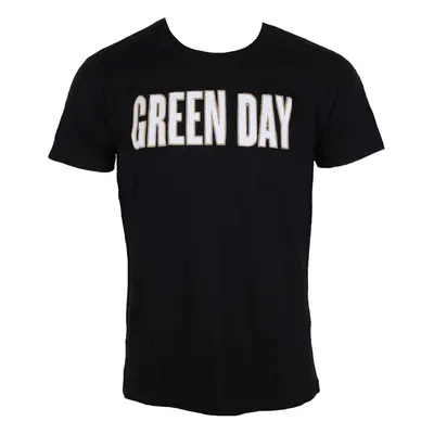 metál póló férfi Green Day - Logo & Grenade Applique Slub - ROCK OFF - GDAPSLUB01MB