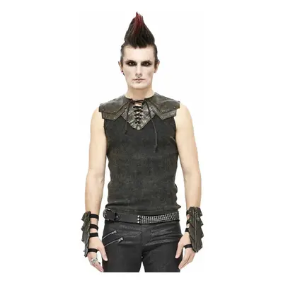 TOP férfi - Vertigo Punk Vest With Leather Patches - DEVIL FASHION - TT16702