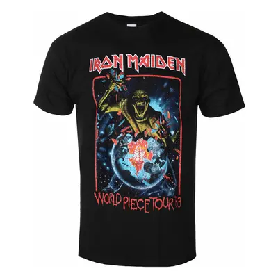 metál póló férfi Iron Maiden - World Piece Tour '83 V1 BL - ROCK OFF - IMTEE122MB