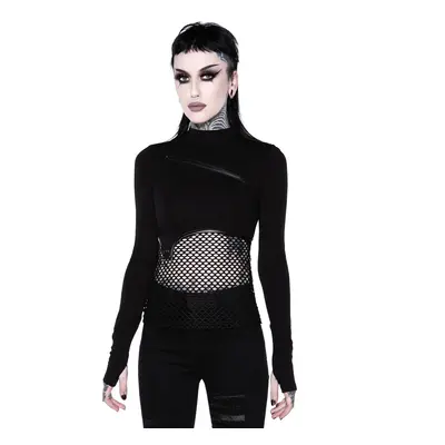 póló női - SIndi Fishnet Top - KILLSTAR - KSRA002142