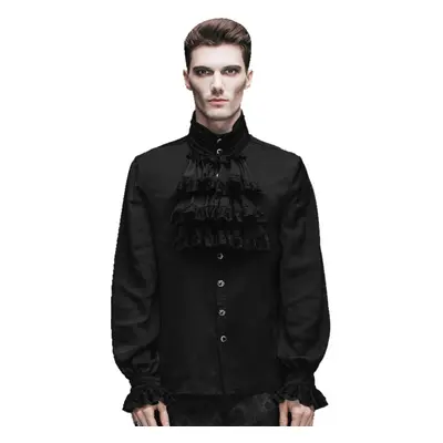 Férfi ing DEVIL FASHION - Iago Gothic Chiffon Shirt with and Bowtie - Obsidian Night