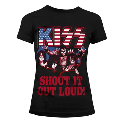 metál póló női Kiss - Shout It Out Loud - HYBRIS - ER-5-KISS002-H68-4-BK