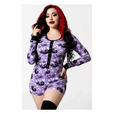 Női overál (pizsama) KILLSTAR - Purr Off Playsuit - Szilva