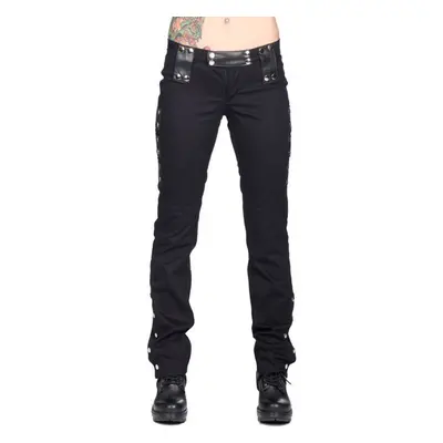 nadrág női BLACK PISTOL - Stud Low Cut Denim - Black - B-1-39-001-00