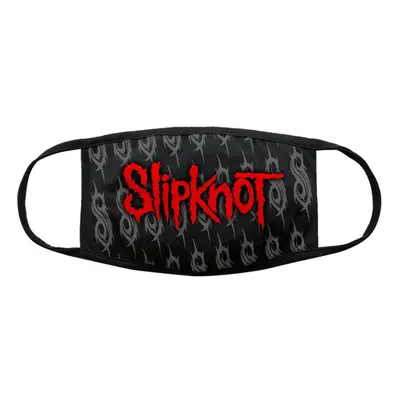 Maszk Slipknot - Piros Logó és jelkép - fekete - ROCK OFF