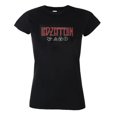 metál póló női Led Zeppelin - Logo & Symbols - NNM - RTLZEGSBLOG LZTS01LB